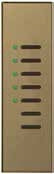 Lutron AR-M16-DN-QB-E HomeWorks QS Wired Architrave Replacement Faceplate, Door Narrow, 7-Button, Architectural Metal Finish (Faceplate Only), in Antique Brass