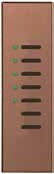 Lutron AR-M16-DN-QZ-E HomeWorks QS Wired Architrave Replacement Faceplate, Door Narrow, 7-Button, Architectural Metal Finish (Faceplate Only), in Antique Bronze
