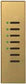 Lutron AR-M16-DN-SB-E HomeWorks QS Wired Architrave Replacement Faceplate, Door Narrow, 7-Button, Architectural Metal Finish (Faceplate Only), in Satin Brass