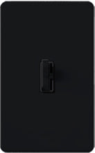Lutron AY-10P-BL Ariadni 1000W Incandescent / Halogen Single Pole Preset Dimmer in Black