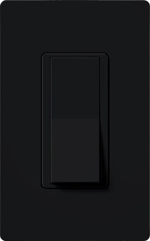 Lutron CA-1PS-BL Claro 15A Single Pole Switch in Black