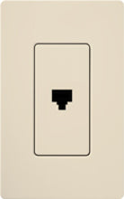 Lutron CA-PJH-LA Claro Single Phone Jack in Light Almond