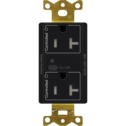 Lutron Vive CAR2S-20-DTR-BL 20A Duplex Wireless Receptacle
