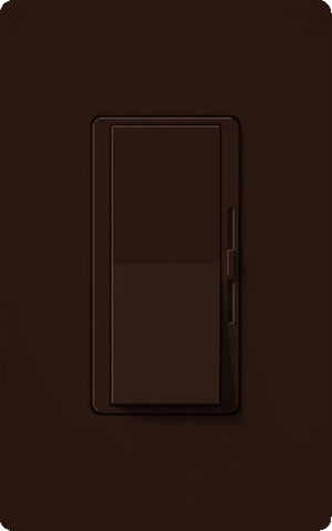 Lutron DV-600P-BR Diva 600W Incandescent / Halogen Single Pole Dimmer in Brown