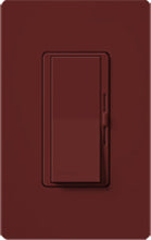 Lutron DVSC-10P-MR Diva Satin 1000W Incandescent / Halogen Single Pole Dimmer in Merlot