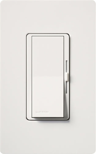 Lutron DVSCCL-153P-SW Diva Satin 600W Incandescent, 150W CFL or LED Single Pole / 3-Way Dimmer in Snow
