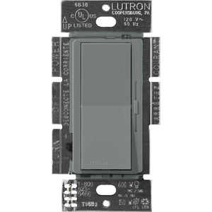 Lutron DVSCELV-303P-SL Diva Satin 300W Electronic Low Voltage 3-Way Dimmer in Slate