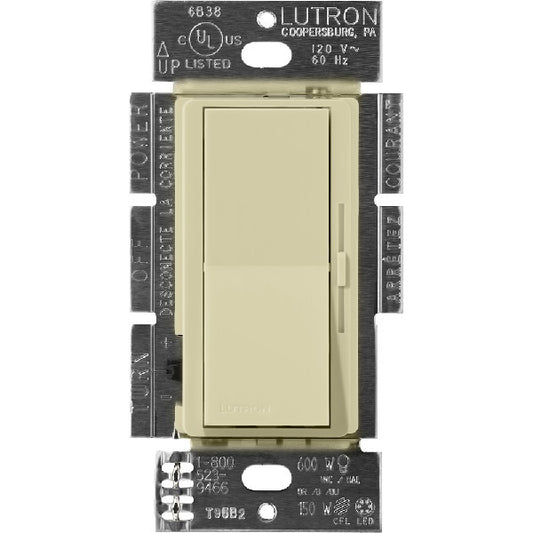 Lutron DVSCF-103P-SA Diva Satin 120V / 8A Fluorescent 3-Wire / Hi-Lume LED Single Pole / 3-Way Dimmer in Sage