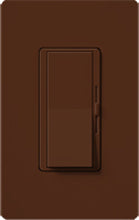 Lutron DVSCF-103P-SI Diva Satin 120V / 8A Fluorescent 3-Wire / Hi-Lume LED Single Pole / 3-Way Dimmer in Sienna