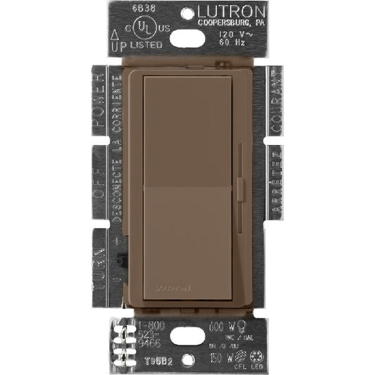 Lutron DVSCFSQ-F-EP Diva 120V / 1.5A Single Pole / 3-Way Fan Speed Control in Espresso
