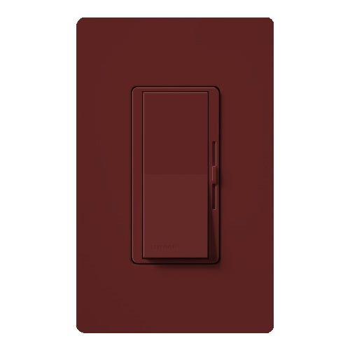 Lutron DVSCFSQ-LF-MR Diva 1.5 A Fan Speed ControlWith 1.0 A LED or CFL and 2.0 A Incandescent/Halogen Single Pole Switch in Merlot