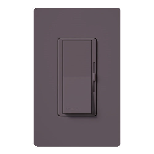 Lutron DVSCFSQ-LF-PL Diva 1.5 A Fan Speed ControlWith 1.0 A LED or CFL and 2.0 A Incandescent/Halogen Single Pole Switch in Plum