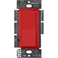 Lutron DVSCLV-600P-SR Diva Satin 600VA, 500W Magnetic Low Voltage Single Pole Dimmer in Signal Red