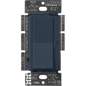 Lutron DVSCSTV-DE Diva Satin 0-10V Control Single Pole/3-Way Preset Dimmer, 50mA Sink, 8A Load in Deep Sea
