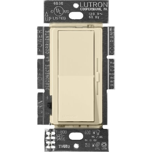 Lutron DVSCSTV-SD Diva Satin 0-10V Control Single Pole/3-Way Preset Dimmer, 50mA Sink, 8A Load in Sand