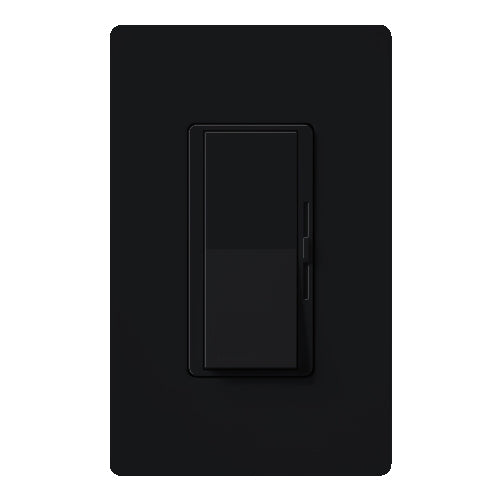 Lutron DVW-600PH-BL Diva 600W Incandescent / Halogen Single Pole Dimmer with Wallplate in Black