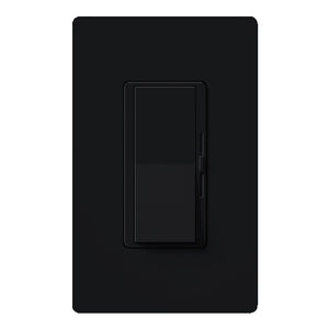 Lutron DVW-600PH-BL Diva 600W Incandescent / Halogen Single Pole Dimmer with Wallplate in Black