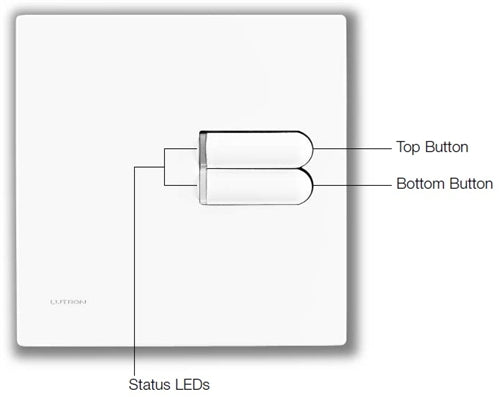 Lutron EGRX-2B-SL-IV European 2-Button Wallstation for Grafik Eye 3000 System in Ivory