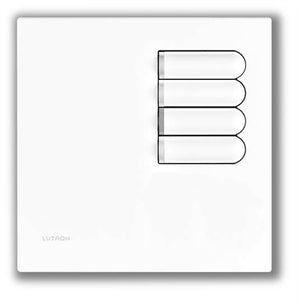 Lutron EGRX-4B-BL European 4-Button Wallstation for Grafik Eye 3000 System in Black