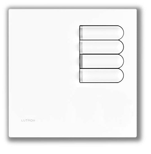 Lutron EGRX-4B-GR European 4-Button Wallstation for Grafik Eye 3000 System in Gray