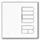 Lutron EGRX-4S-BC European 4-Scene Wallstation with Off and Raise/Lower for Grafik Eye 3000 System in Bright Chrome