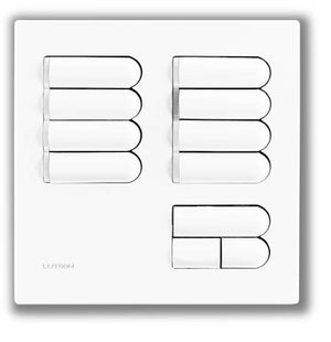 Lutron EGRX-8S-IV European 8-Scene Wallstation with Off and Raise/Lower for Grafik Eye 3000 System in Ivory