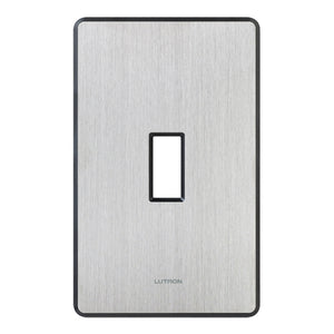 Lutron FW-1-SS Fassada 1-Gang Wallplate, Traditional Opening, in Stainless Steel