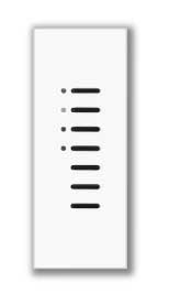 Lutron GRX-4S-DW-IV Grafik Eye Architrave 7-Button 4-Scene Slim Button Door Jamb Wallstation with Off and Raise/Lower in Ivory
