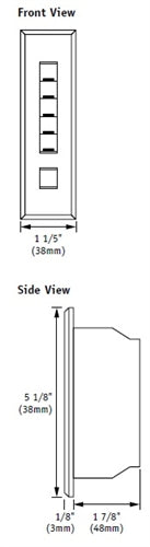 Lutron GRX-4SLB-DW-IV Grafik Eye Architrave 4-Scene Large Button Wallstation with Off and Raise/Lower in Ivory