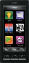 Lutron HQ-J-DK420-BL HomeWorks QS Dynamic RF and Wired Keypad, in Black