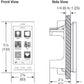 Lutron HQ-W-DK420-WH HomeWorks QS Dynamic Wired Only Keypad, in White