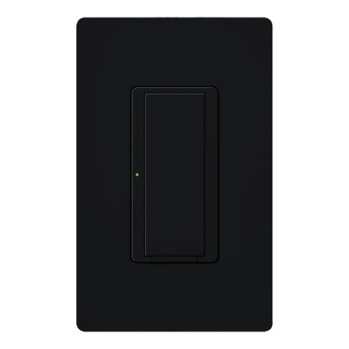 Lutron HQRA-8S-DV-BL HomeWorks QS RF Maestro 8A Lighting or 3A Motor Two-Wire Single/Multi-Location Electronic Switch, Matte Finish, Black