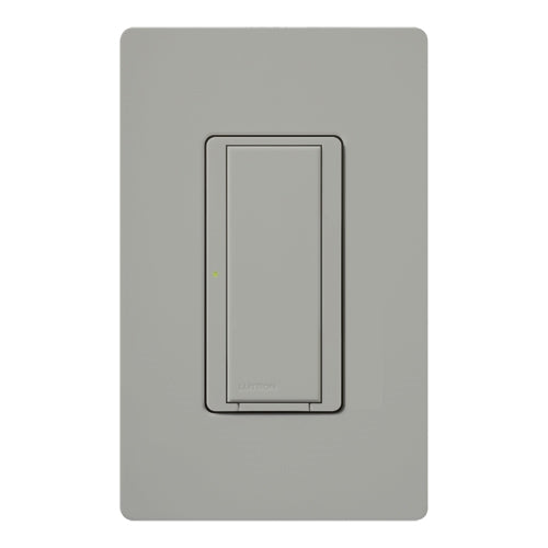 Lutron HQRA-8S-DV-GR HomeWorks QS RF Maestro 8A Lighting or 3A Motor Two-Wire Single/Multi-Location Electronic Switch, Matte Finish, Gray