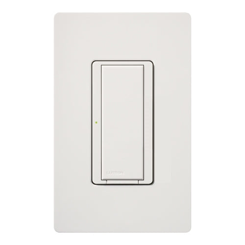 Lutron HQRA-8S-DV-WH HomeWorks QS RF Maestro 8A Lighting or 3A Motor Two-Wire Single/Multi-Location Electronic Switch, Matte Finish, White