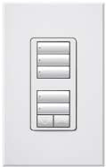 Lutron HQRA-W1RLD-TP HomeWorks QS RF seeTouch Architectural Dual Group with Raise/Lower Keypad, Matte Finish, in Taupe