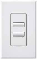 Lutron HQRA-W2BS-AL HomeWorks QS RF seeTouch Architectural 2-Button Keypad, Matte Finish, in Almond