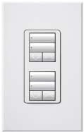 Lutron HQRA-W2RLD-SI HomeWorks QS RF seeTouch Architectural Dual Group with Dual Raise/Lower Keypad, Matte Finish, in Sienna