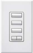 Lutron HQRA-W3BSRL-IV HomeWorks QS RF seeTouch Architectural 3-Button with Raise/Lower Keypad, Matte Finish, in Black