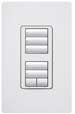 Lutron HQRD-H1RLD-TP HomeWorks QS Dual Group RF Hybrid seeTouch Keypad with Raise/Lower Keypad and 450W Neutral Optional Dimmer, in Taupe