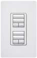 Lutron HQRD-H2RLD-TP HomeWorks QS Dual Group RF Hybrid seeTouch Keypad with Dual Raise/Lower Keypad and 450W Neutral Optional Dimmer, in Taupe