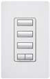 Lutron HQRD-H3BSRL-HT HomeWorks QS 3 Button RF Hybrid seeTouch Keypad with Raise/Lower Keypad and 450W Neutral Optional Dimmer, in Hot