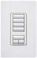 Lutron HQRD-H4S-BI HomeWorks QS 4 Scene RF Hybrid seeTouch Keypad with Raise/Lower Keypad and 450W Neutral Optional Dimmer, in Biscuit
