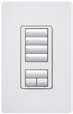 Lutron HQRD-H4S-PD HomeWorks QS 4 Scene RF Hybrid seeTouch Keypad with Raise/Lower Keypad and 450W Neutral Optional Dimmer, in Palladium