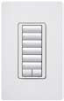 Lutron HQRD-H6BRL-LA HomeWorks QS 6 Button RF Hybrid seeTouch Keypad with Raise/Lower Keypad and 450W Neutral Optional Dimmer, in Light Almond