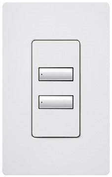 Lutron HQRD-W2BS-SW HomeWorks QS RF seeTouch Designer 2-Button Keypad, in Snow