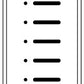 Lutron HQWA-KP7-DN-BL HomeWorks QS Wired Architrave Base Unit without Faceplate, Door Narrow, 7-Button, Black Buttons