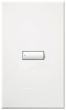Lutron HQWA-W1BN-BL HomeWorks QS Wired seeTouch Architectural 1-Button Keypad, Non Insert Style, Matte Finish, in Black