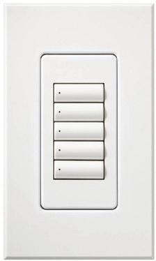 Lutron HQWA-W5BI-LA HomeWorks QS Wired seeTouch Architectural 5-Button Keypad, Insert Style, Matte Finish, in Light Almond