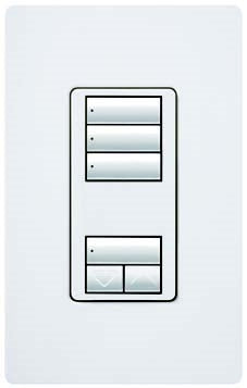 Lutron HQWD-W3S-SI HomeWorks QS Wired seeTouch Designer 3-Scene with Raise/Lower Keypad, in Sienna
