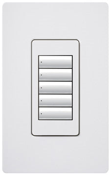 Lutron HQWD-W5B-AL HomeWorks QS Wired seeTouch Designer 5-Button Keypad, in Almond